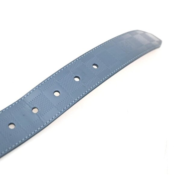 LOUIS VUITTON LV Logo Belt 90/36 Damier Infini leather Blue main image 10